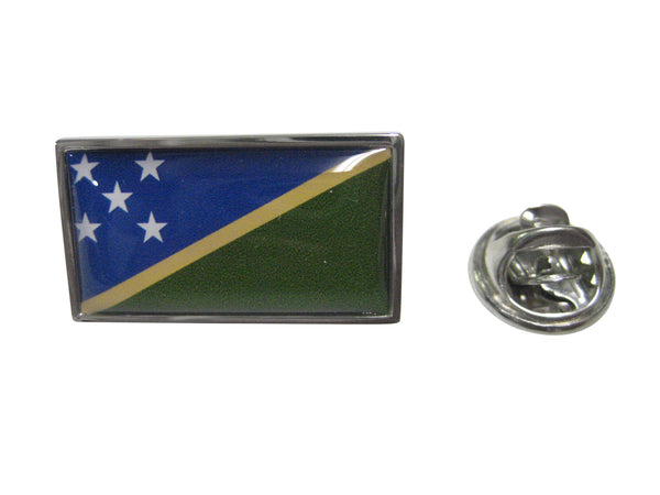 Thin Bordered Solomon Islands Flag Lapel Pin