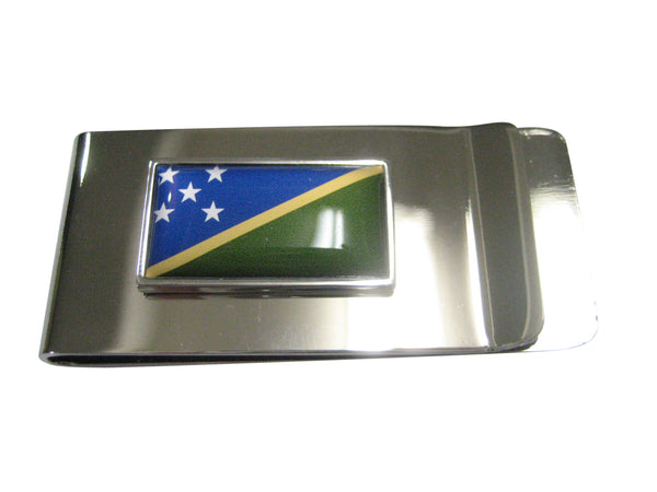 Thin Bordered Solomon Islands Flag Money Clip