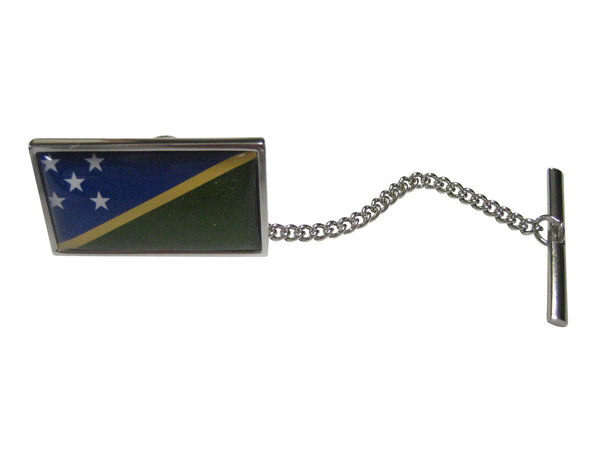 Thin Bordered Solomon Islands Flag Tie Tack