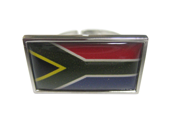 Thin Bordered South Africa Flag Adjustable Size Fashion Ring