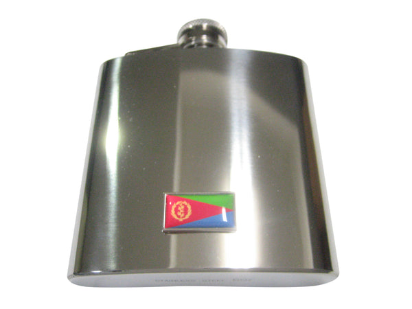 Thin Bordered State of Eritrea Flag 6oz Flask