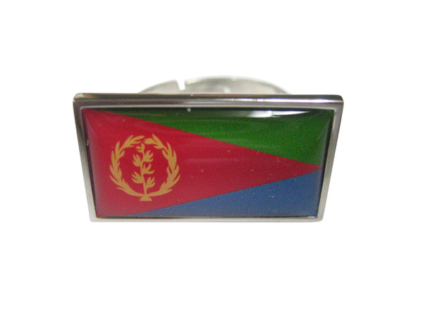 Thin Bordered State of Eritrea Flag Adjustable Size Fashion Ring