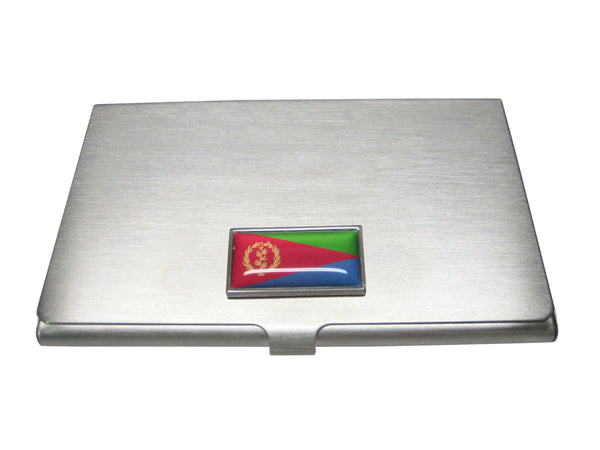 Thin Bordered State of Eritrea Flag Business Card Holder
