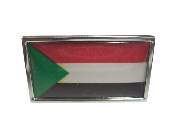 Thin Bordered Sudan Flag Adjustable Size Fashion Ring