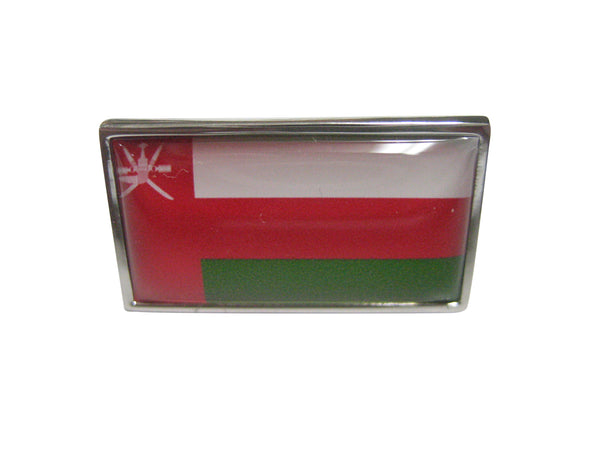 Thin Bordered Sultanate of Oman Flag Adjustable Size Fashion Ring