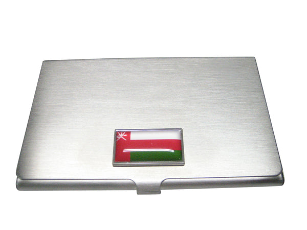 Thin Bordered Sultanate of Oman Flag Business Card Holder