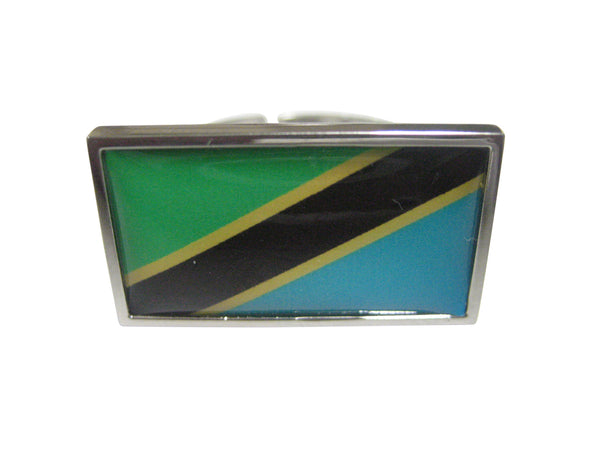 Thin Bordered Tanzania Flag Adjustable Size Fashion Ring