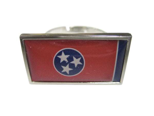 Thin Bordered Tennessee State Flag Adjustable Size Fashion Ring