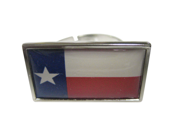 Thin Bordered Texas State Flag Adjustable Size Fashion Ring