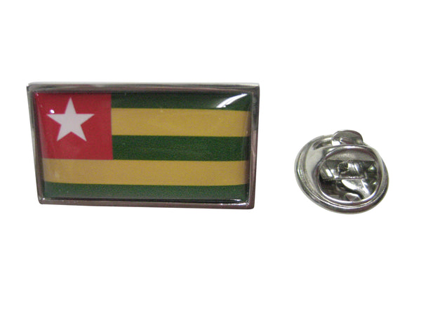 Thin Bordered Togo Togolese Republic Flag Lapel Pin