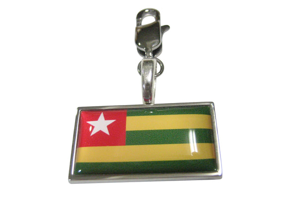 Thin Bordered Togo Togolese Republic Flag Pendant Zipper Pull Charm