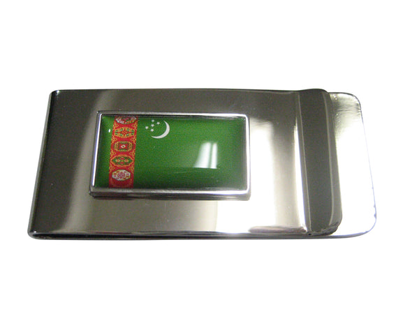 Thin Bordered Turkmenistan Turkmenia Flag Money Clip
