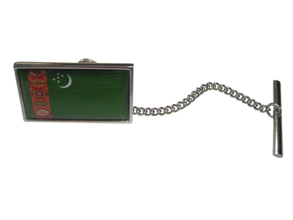 Thin Bordered Turkmenistan Turkmenia Flag Tie Tack