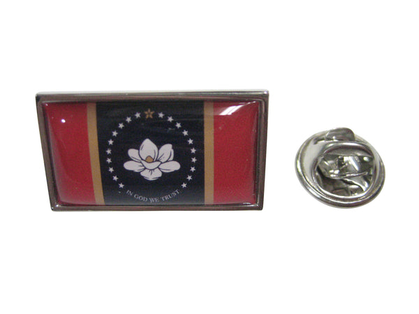 Thin Bordered UPDATED NEW Mississippi State Flag Lapel Pin