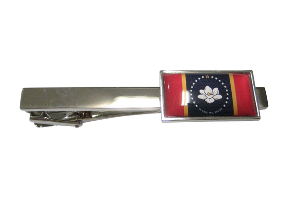 Thin Bordered UPDATED NEW Mississippi State Flag Tie Clip