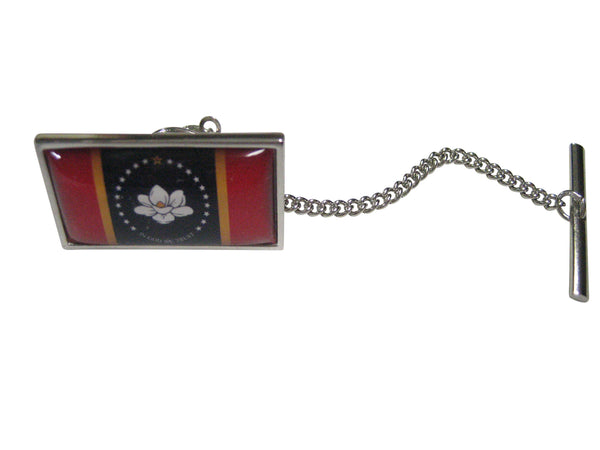 Thin Bordered UPDATED NEW Mississippi State Flag Tie Tack
