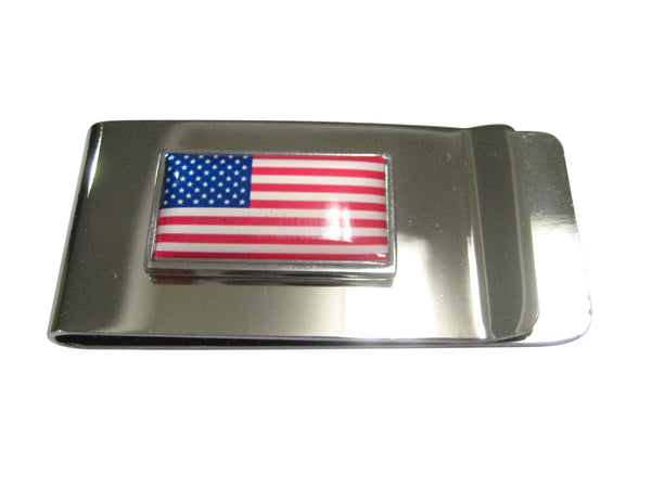 Thin Bordered USA American Flag Money Clip