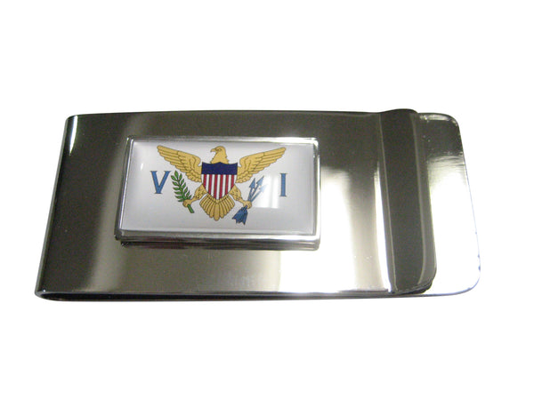 Thin Bordered United States Virgin Islands USVI Flag Money Clip