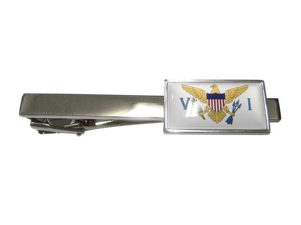 Thin Bordered United States Virgin Islands USVI Flag Tie Clip