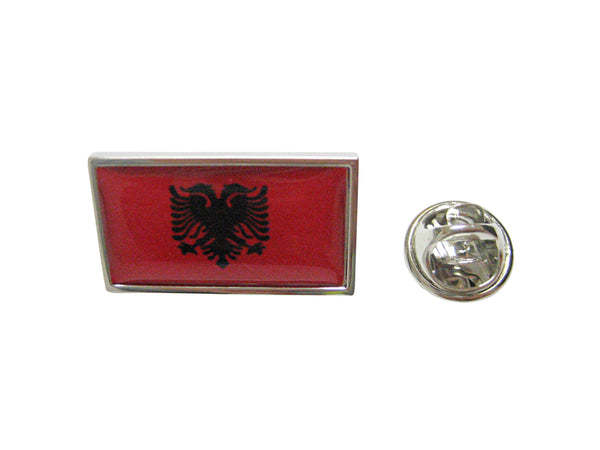 Thin Bordered Albania Flag Lapel Pin