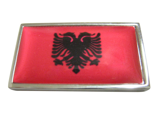 Thin Bordered Albania Flag Magnet
