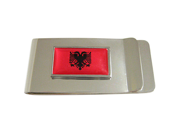 Thin Bordered Albania Flag Money Clip