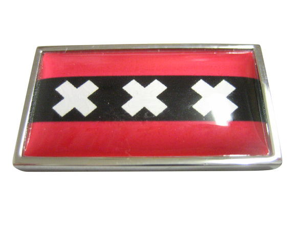 Thin Bordered Amsterdam Flag Magnet