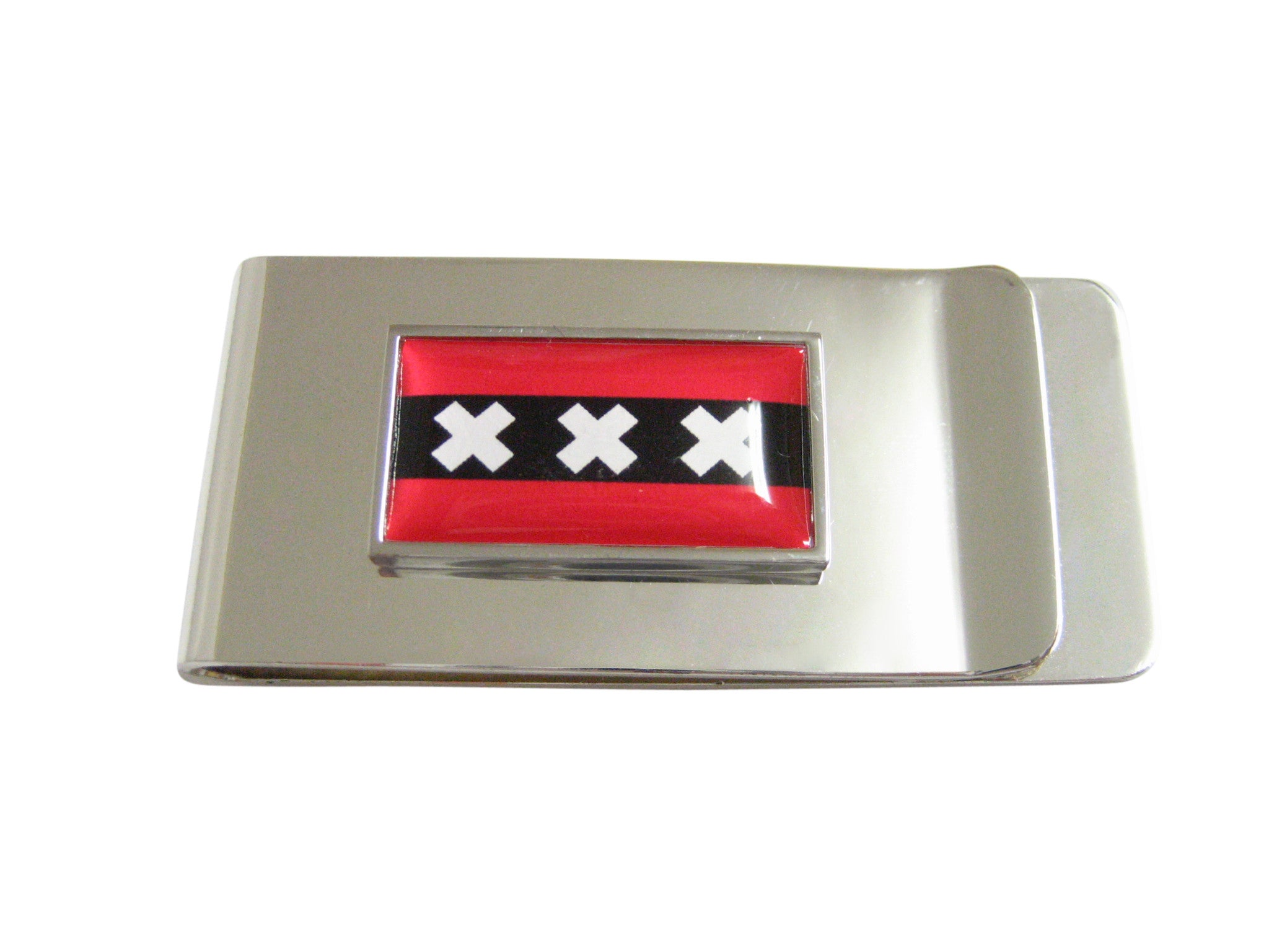 Thin Bordered Amsterdam Flag Pendant Money Clip