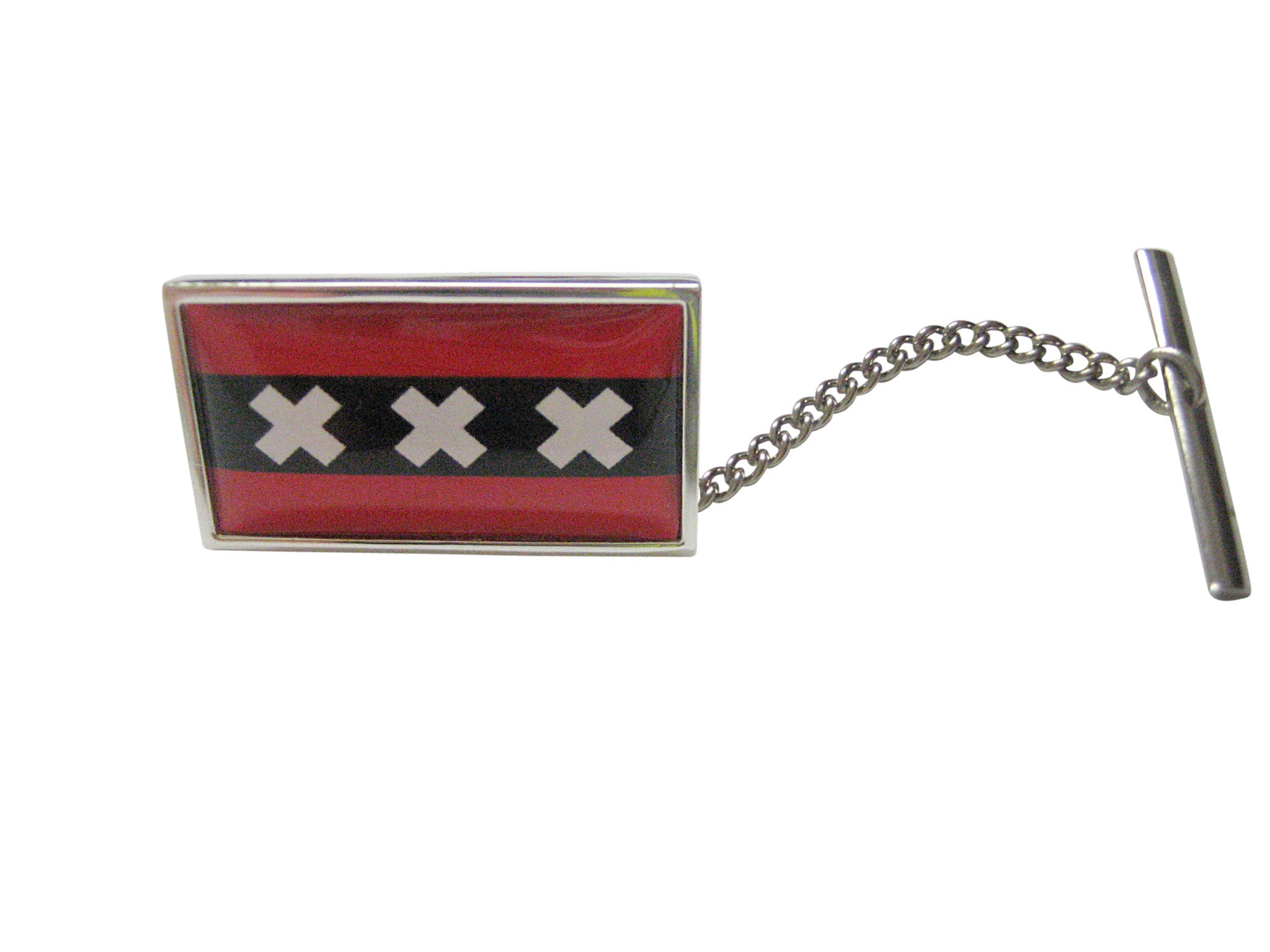 Thin Bordered Amsterdam Flag Tie Tack