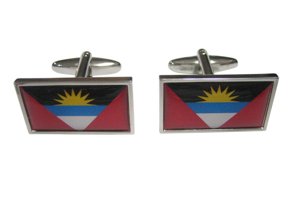 Thin Bordered Antigua and Barbuda Flag Cufflinks