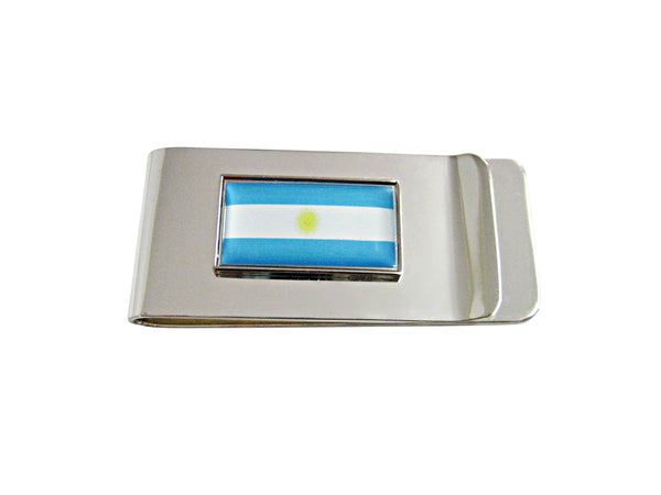 Thin Bordered Argentina Flag Pendant Money Clip