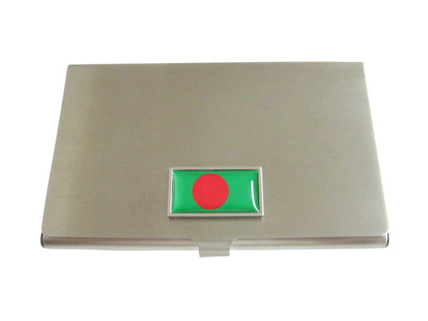 Thin Bordered Bangladesh Flag Business Card Holder