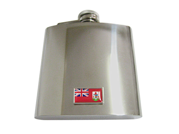 Thin Bordered Bermuda Flag 6 Oz. Stainless Steel Flask