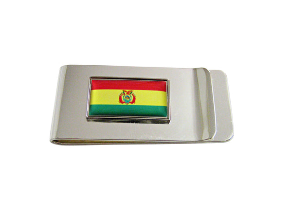 Thin Bordered Bolivia Flag Pendant Money Clip