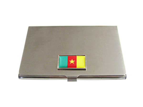 Thin Bordered Cameroon Flag Business Card Holder