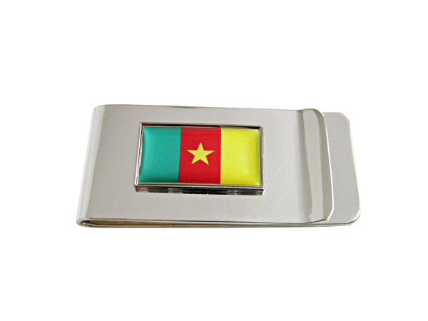 Thin Bordered Cameroon Flag Pendant Money Clip