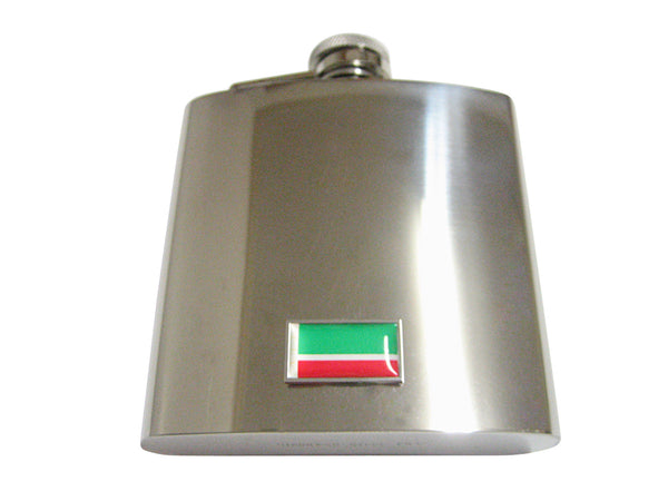 Thin Bordered Chechnya Flag 6 Oz. Stainless Steel Flask