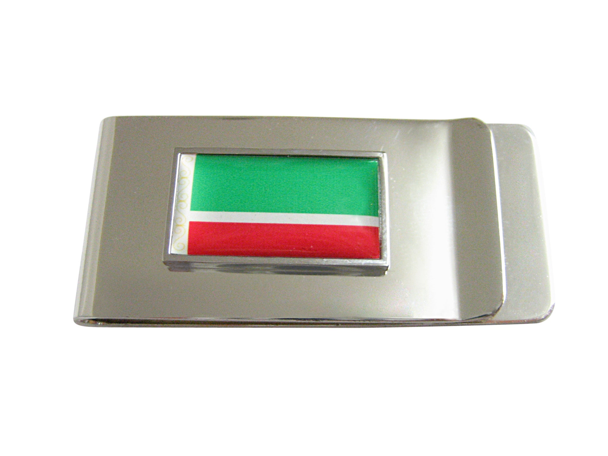 Thin Bordered Chechnya Flag Money Clip