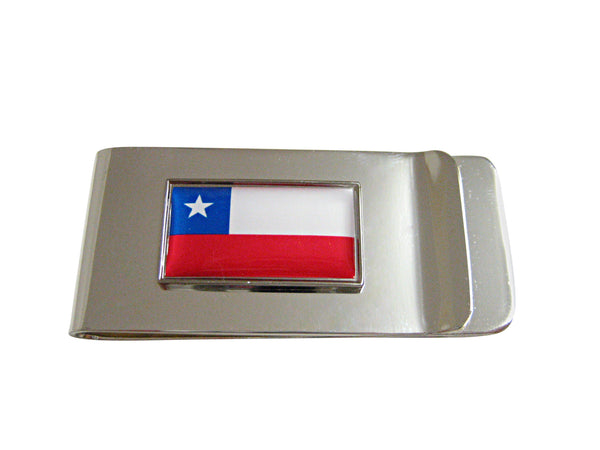 Thin Bordered Chile Flag Pendant Money Clip