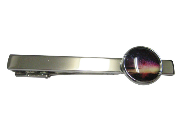Thin Bordered Colorful Deep Space Gas Nebula Tie Clip