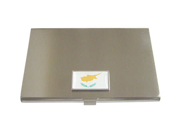 Thin Bordered Cyprus Flag Business Card Holder