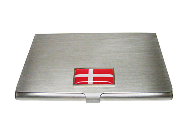 Thin Bordered Denmark Flag Business Card Holder