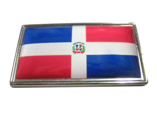 Thin Bordered Dominican Republic Flag Magnet