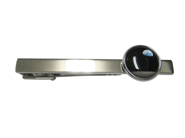 Thin Bordered Earths View From Moon Tie Clip