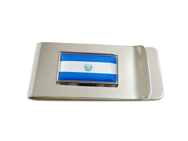 Thin Bordered El Salvador Flag Pendant Money Clip