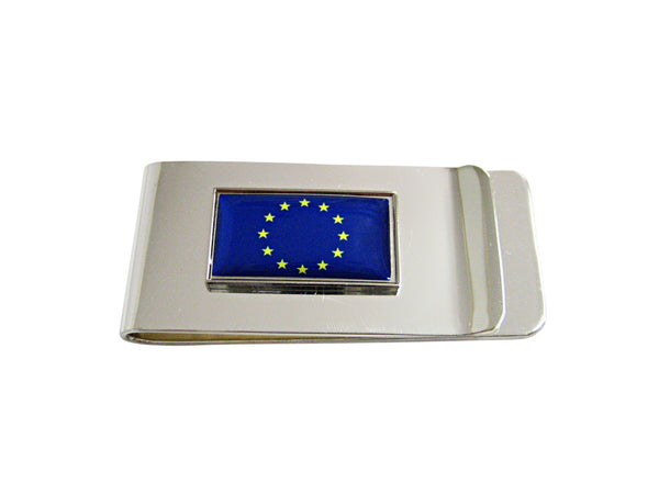 Thin Bordered European Union Flag Pendant Money Clip