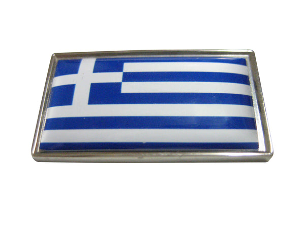 Thin Bordered Greece Flag Pendant Magnet