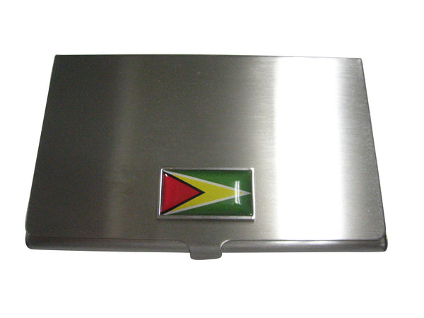 Thin Bordered Guyana Flag Business Card Holder