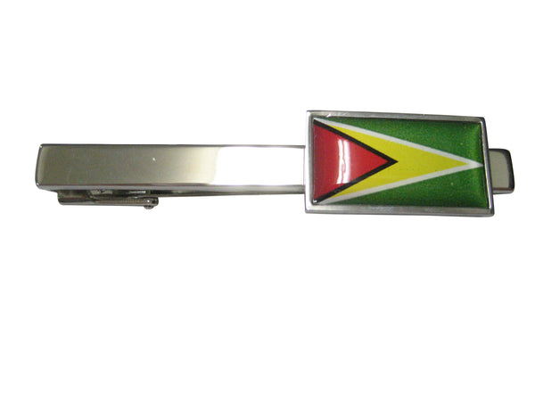 Thin Bordered Guyana Flag Tie Clip