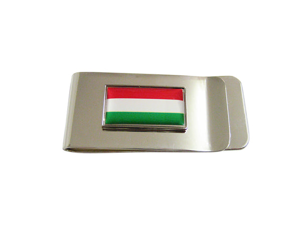 Thin Bordered Hungary Flag Pendant Money Clip